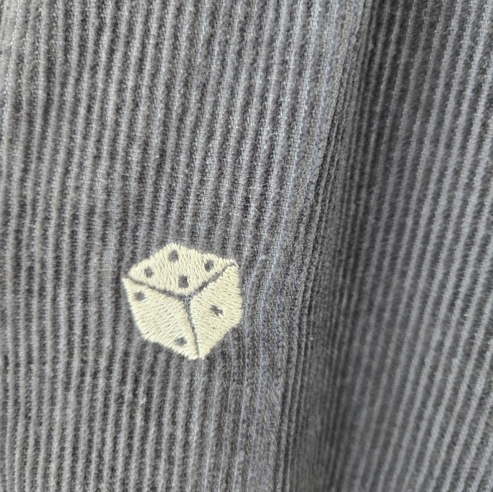 Urban Outfitters Men’s Gray Corduroy Pull-On Pants Embedded Dice size Large - Picture 5 of 16